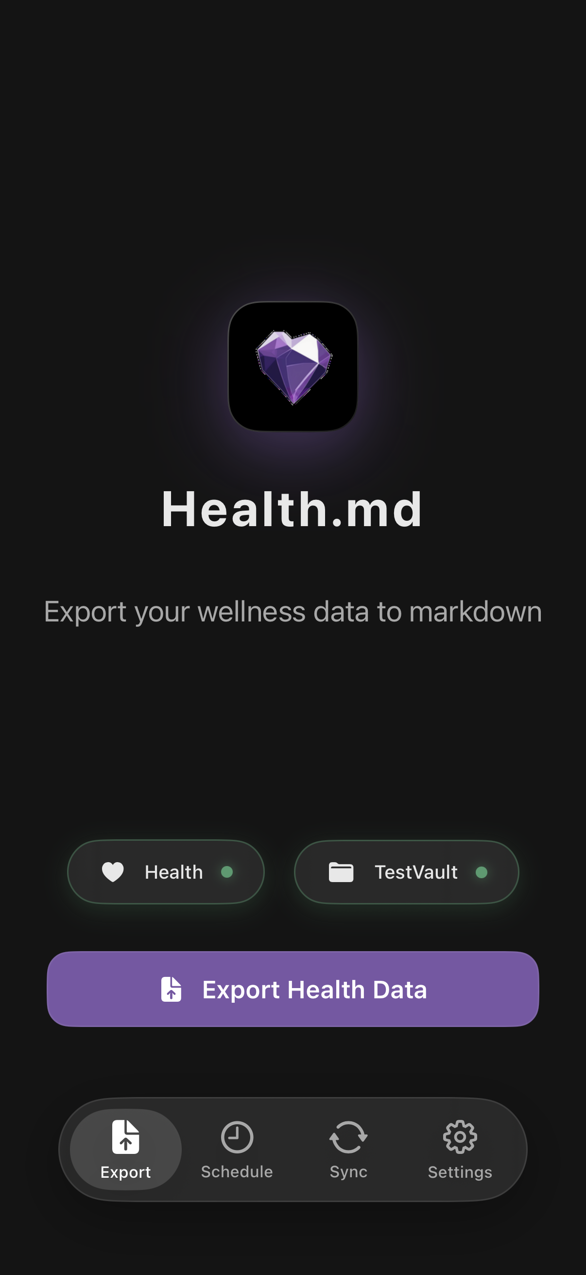 Export tab