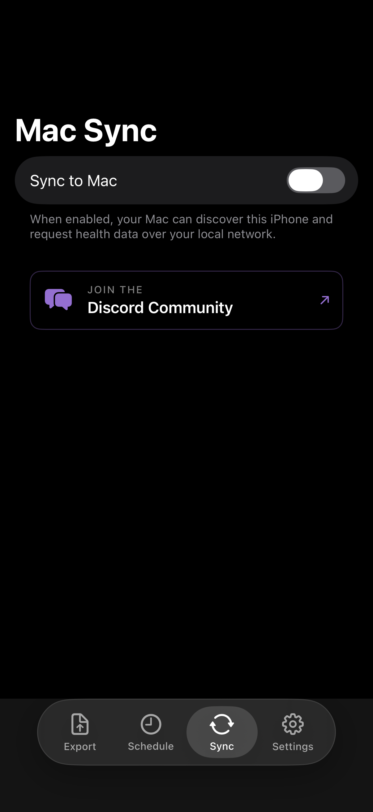 Sync tab